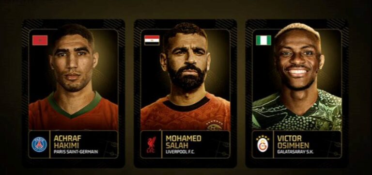 Троє гравців претендують на звання найкращого футболіста Африки