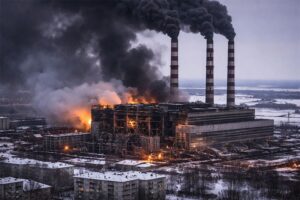 Внаслідок атаки РФ зупинилася Бурштинська ТЕС