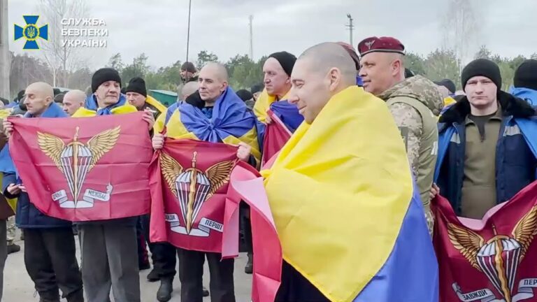 СБУ показала ексклюзивне відео з обміну полонених 6 березня