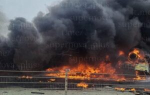 Під Таганрогом росіяни згоріли в ДТП із бензовозом