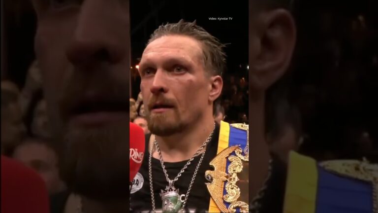 Oleksandr Usyk’s Speech After Defeating Rico Verhoeven