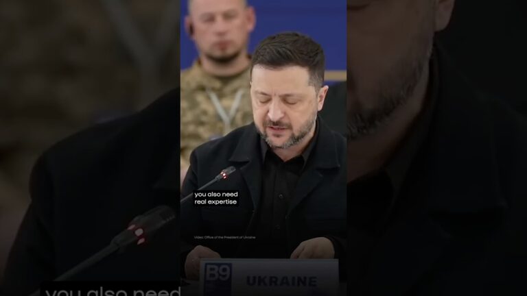 President Volodymyr Zelenskyy at the Bucharest Nine Summit