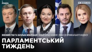 Парламентський тиждень 18.07.2026